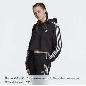 Adidas women’s cropped sweatshirt.